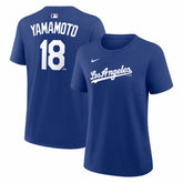 Yoshinobu Yamamoto Los Angeles Dodgers Women's Alternate Name & Number T-Shirt Royal