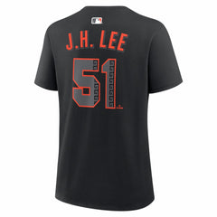 Jung Hoo Lee San Francisco Giants Women's Alternate Name & Number T-Shirt Black