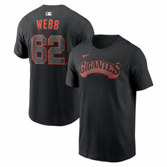 Logan Webb San Francisco Giants Alternate Name & Number T-Shirt Black