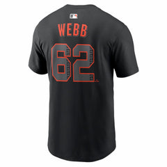 Logan Webb San Francisco Giants Alternate Name & Number T-Shirt Black