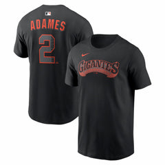 Willy Adames San Francisco Giants Alternate Name & Number T-Shirt Black