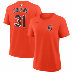 Riley Greene Detroit Tigers Women's Name & Number T-Shirt Orange