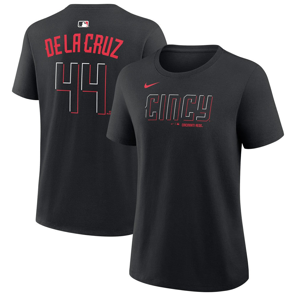 Elly De La Cruz Cincinnati Reds Women's Name & Number T-Shirt Black