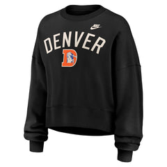 Denver Broncos Women's Oversized High Hip Legacy Arch Phoenix Fleece Sweatshirt - Black sale