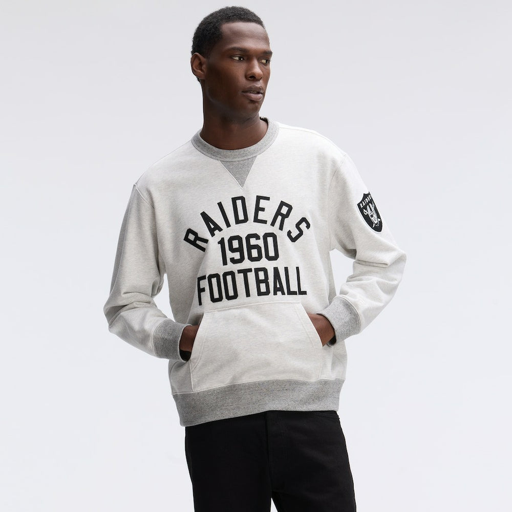 Las Vegas Raiders IconicFleece Pocket Sweatshirt - Heather Gray on sale