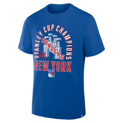 New York Rangers Fanatics 4x Stanley Cup Champions T-Shirt - Blue T-shirts