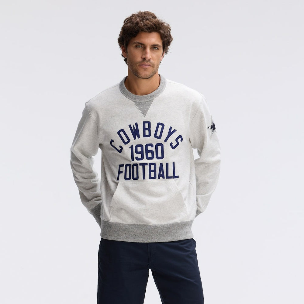Dallas Cowboys IconicFleece Pocket Sweatshirt - Heather Gray discount
