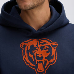 Chicago Bears IconicFleece Flocked Hoodie - Navy on sale