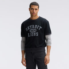 Detroit Lions IconicFleece Short Sleeve Sweatshirt - Black on sale