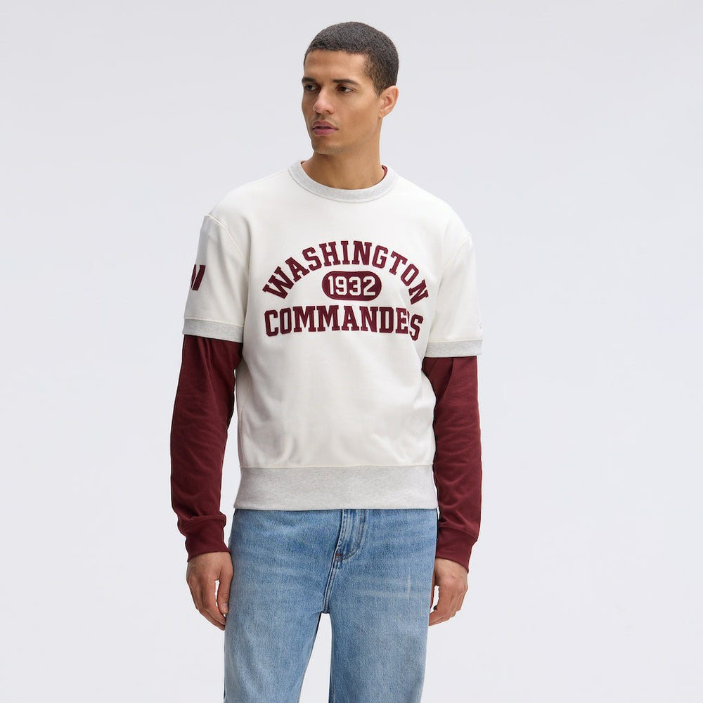 Washington Commanders IconicFleece Short Sleeve Sweatshirt - Oatmeal outlet