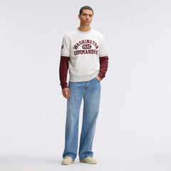Washington Commanders IconicFleece Short Sleeve Sweatshirt - Oatmeal outlet
