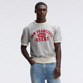 San Francisco 49ers IconicFleece Short Sleeve Sweatshirt - Heather Gray cheap