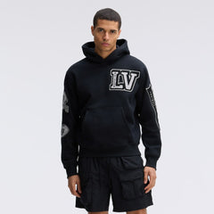 Las Vegas Raiders IconicFleece Letterman Hoodie - Black on sale