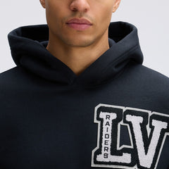 Las Vegas Raiders IconicFleece Letterman Hoodie - Black on sale