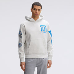 Detroit Lions IconicFleece Letterman Hoodie - Heather Gray sale