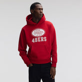 San Francisco 49ers IconicFleece Flocked Hoodie - Scarlet for sale