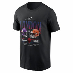 Minnesota Vikings vs. Cleveland Browns International Games London 2025 T-Shirt - Black outlet