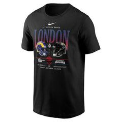 Los Angeles Rams vs. Jacksonville Jaguars International Games London 2025 T-Shirt - Black for sale