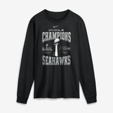 Seattle Seahawks Super Bowl LX Champions Locker Room Trophy Collection Long Sleeve T-Shirt - Black on sale