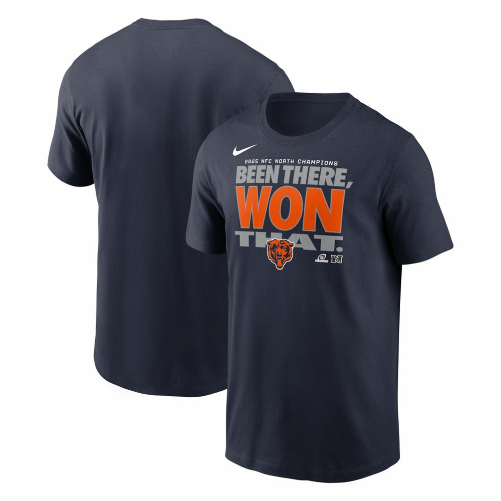 Chicago Bears 2025 NFC North Division Champions Locker Room Trophy Collection T-Shirt - Navy discount
