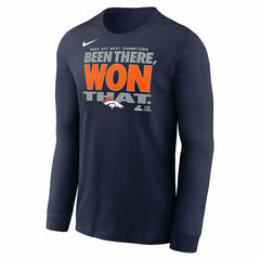 Denver Broncos 2025 AFC West Division Champions Locker Room Trophy Collection Long Sleeve T-Shirt - Navy online