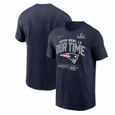 New England Patriots Super Bowl LX Clear Sign T-Shirt - Navy cheap