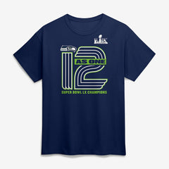 Seattle Seahawks Super Bowl LX Champions Hometown On Top T-Shirt - College Navy discount