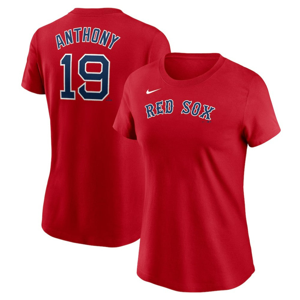 Roman Anthony Boston Red Sox Women's Cooperstown Collection Fuse Name & Number T-Shirt Red