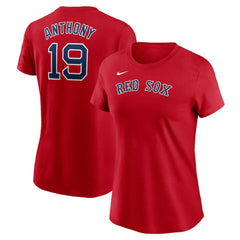 Roman Anthony Boston Red Sox Women's Cooperstown Collection Fuse Name & Number T-Shirt Red