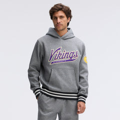 Minnesota Vikings IconicFleece Tipped Hoodie - Athletic Heather Gray on sale