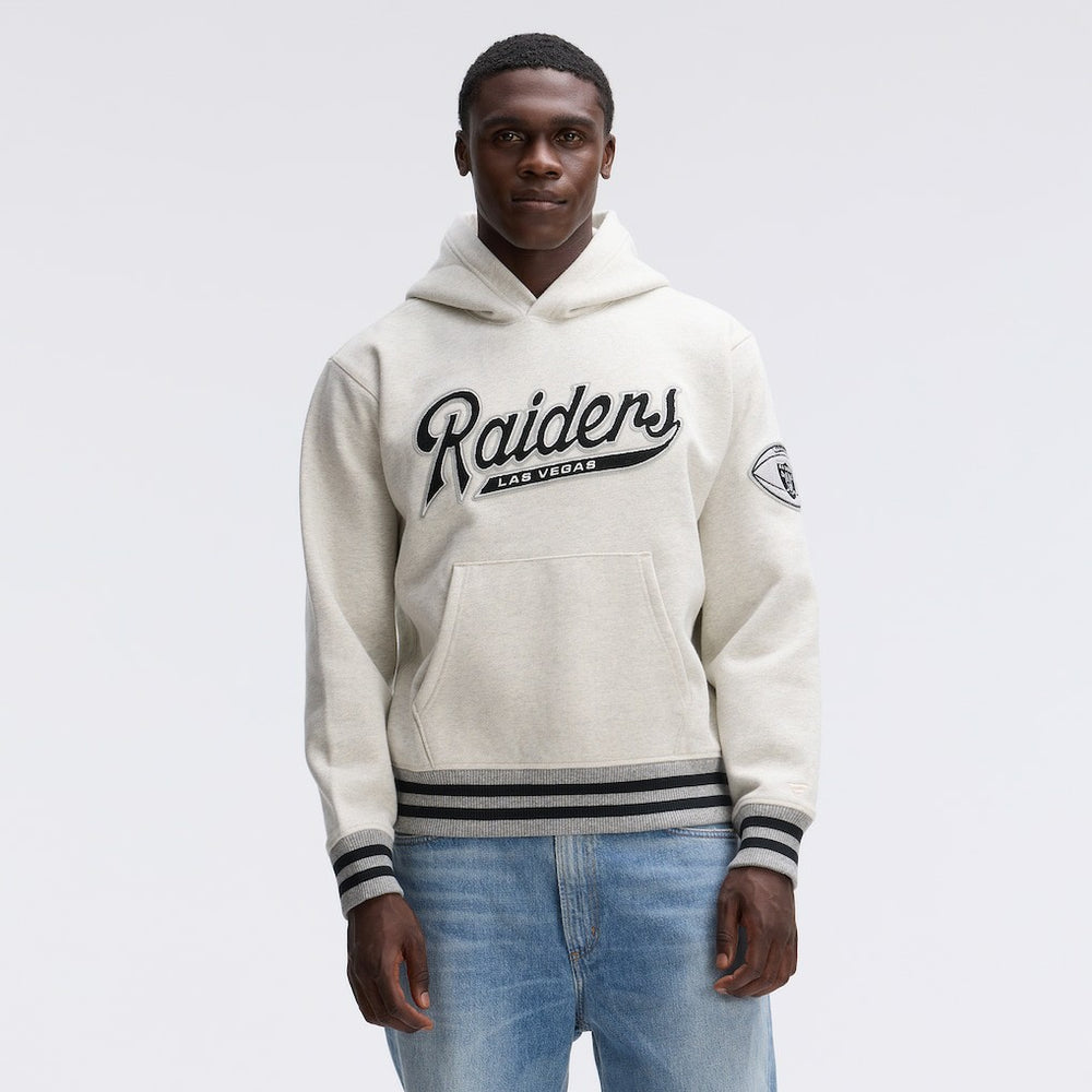 Las Vegas Raiders IconicFleece Tipped Hoodie - Oatmeal on sale