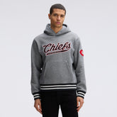 Kansas City Chiefs IconicFleece Tipped Hoodie - Athletic Heather Gray sale