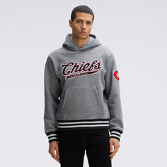 Kansas City Chiefs IconicFleece Tipped Hoodie - Athletic Heather Gray sale