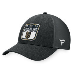 Vegas Golden Knights Fanatics 2023 Stanley Cup Champions Locker Room Adjustable Hat - Charcoal Hats