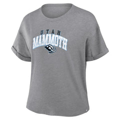 Utah Mammoth Fanatics Women's Tribute Tri-Blend Boxy T-Shirt - Heather Gray T-shirts