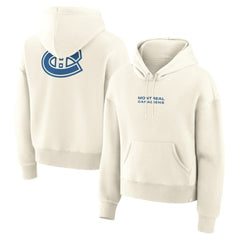 Montreal Canadiens Fanatics Women's Neutral Zone Legacy Hoodie - Cream Hoodies