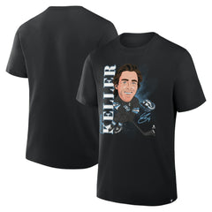 Clayton Keller Utah Mammoth Fanatics Caricature Player T-Shirt - Black T-shirts