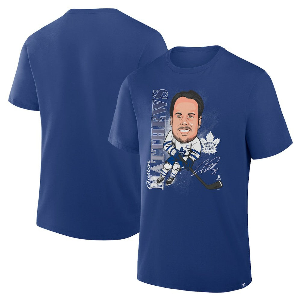 Auston Matthews Toronto Maple Leafs Fanatics Caricature Player T-Shirt - Blue T-shirts