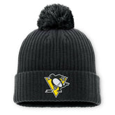 Pittsburgh Penguins Fanatics 2025 NHL Global Series Sweden Cuffed Knit Hat with Pom - Black Hats