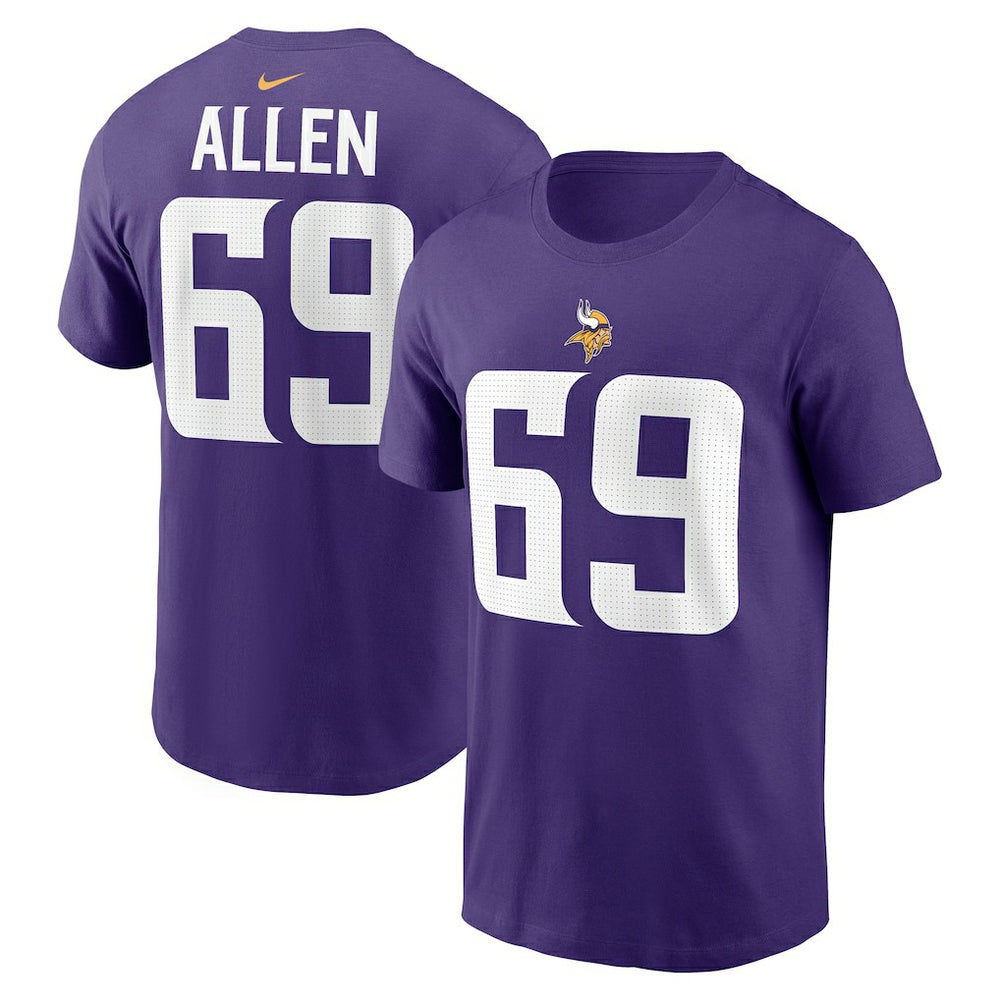 Jared Allen Minnesota Vikings Retired Player Name & Number T-Shirt - Purple outlet