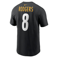 Aaron Rodgers Pittsburgh Steelers Name & Number T-Shirt - Black on sale