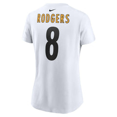 Aaron Rodgers Pittsburgh Steelers Women's Name & Number T-Shirt - White for sale