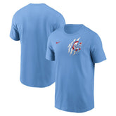 Chicago Cubs Alt Pinstripe T-Shirt Light Blue