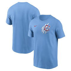 Chicago Cubs Alt Pinstripe T-Shirt Light Blue