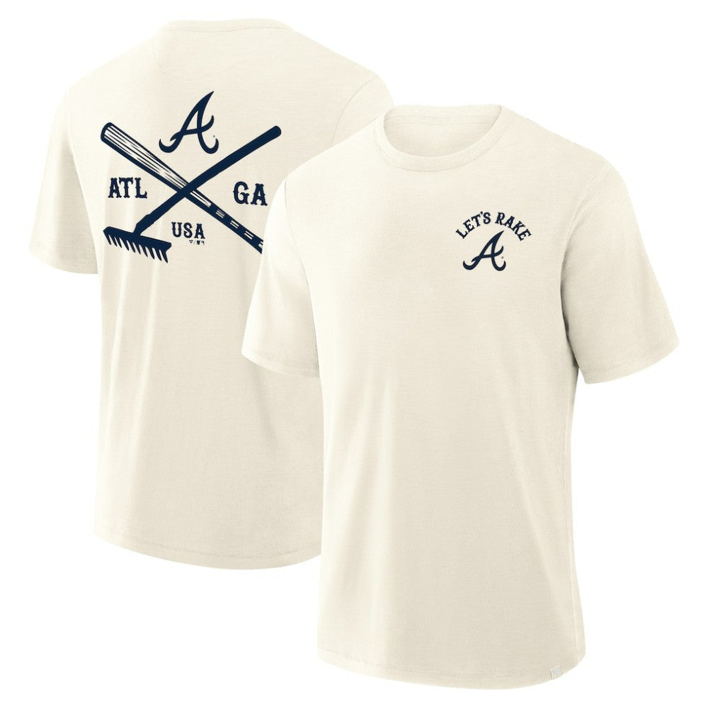 Atlanta Braves Nostalgia Stadium Slub T-Shirt Cream