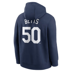 Mookie Betts Los Angeles Dodgers Player Name & Number Club Pullover Hoodie Navy