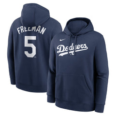 Freddie Freeman Los Angeles Dodgers Player Name & Number Club Pullover Hoodie Navy