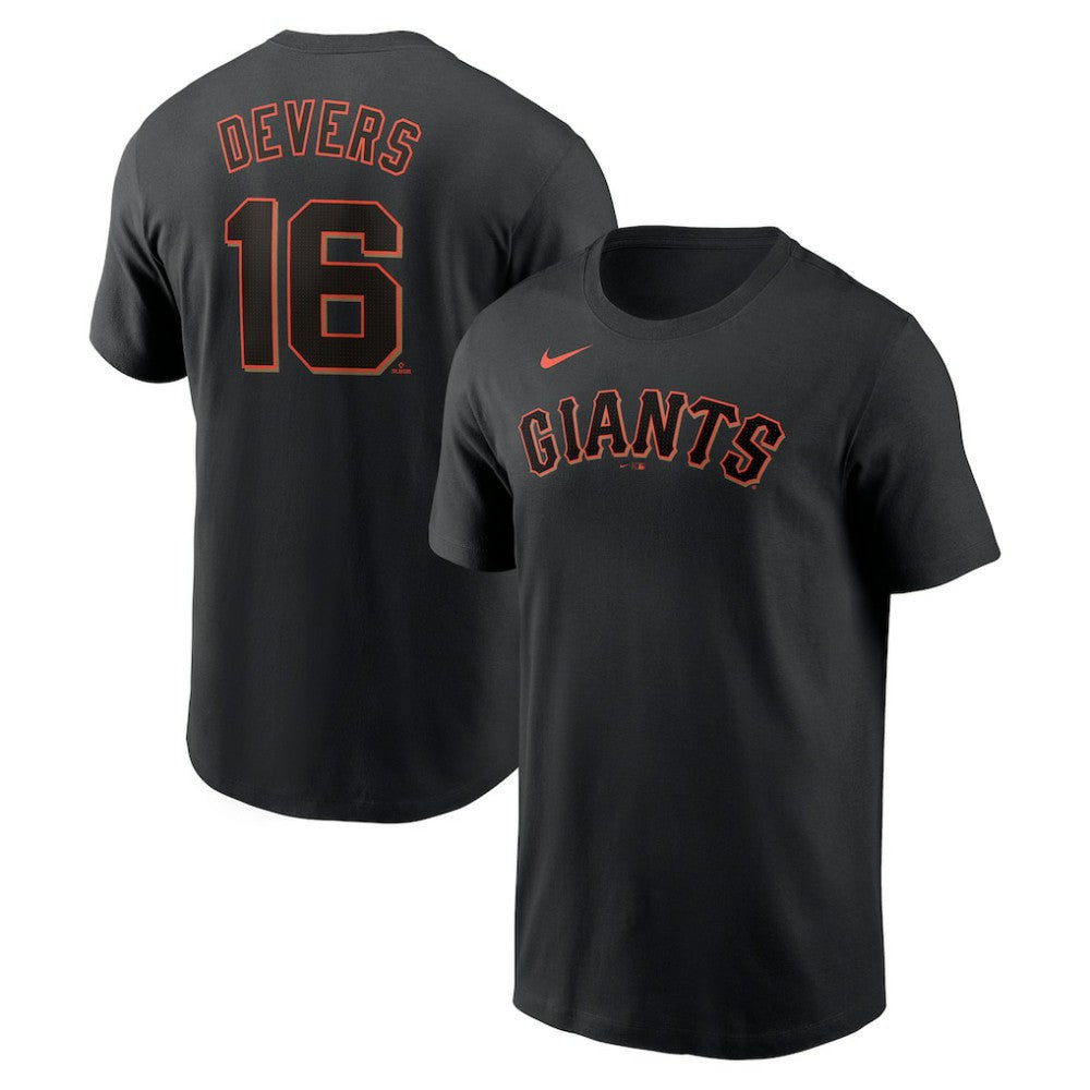 Rafael Devers San Francisco Giants Home Name & Number T-Shirt Black