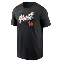 Rafael Devers San Francisco Giants 2025 City Connect Fuse Name & Number T-Shirt Black