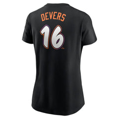 Rafael Devers San Francisco Giants Women's 2025 City Connect Fuse Name & Number T-Shirt Black
